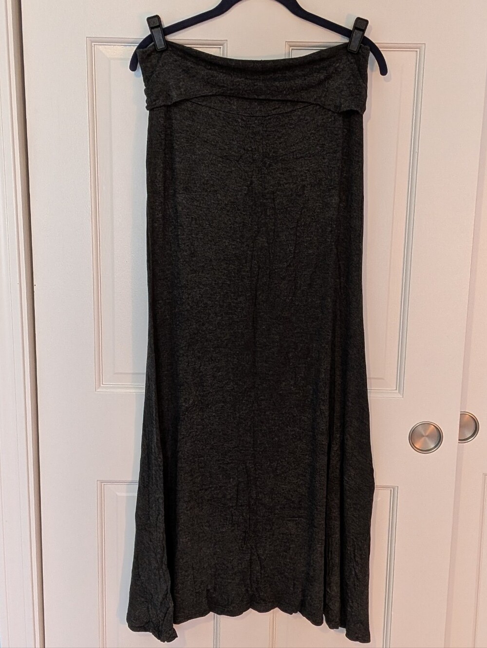 Flowy grey maxi skirt, women's medium